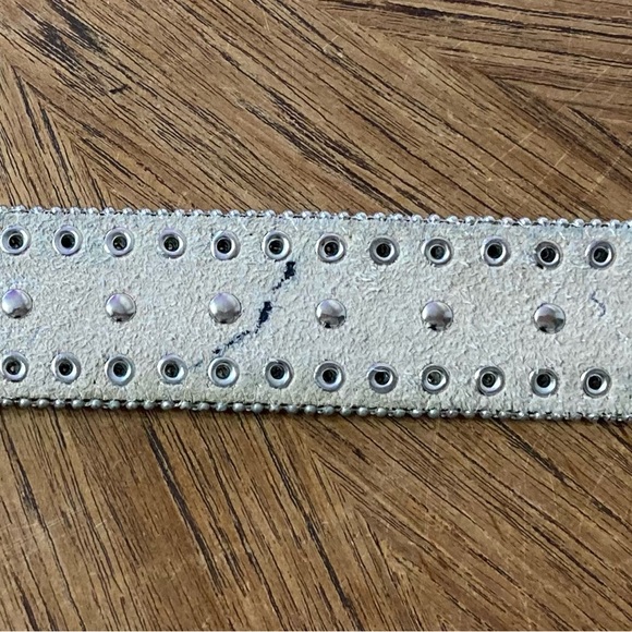 Western Zebra Print Leather Belt with Rhinestone & Studs - Size 28-34” - Picture 11 of 11